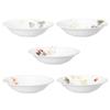 NARUMI Bowl Plate Set Lucy Garden 16cm Berry Pattern 5 Pattern Set Stylish Cute Relief Wedding Gift Microwave Warming Dishwasher Safe Gift Box