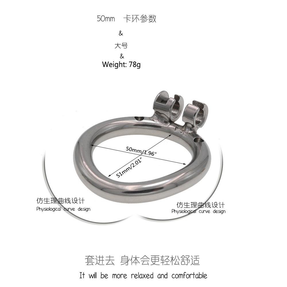 Stainless Steel Chastity Device Chastity Lock with Mini Short Hollow Design Men's Penis Lock Cage CB Wear outside