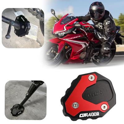 For CBR400R CBR 400R Cbr400r Motorcycle Kickstand Foot Pull Side Stand Extension CBR 400R Cbr400r (Red)