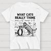 Funny Cat Physics What Cats Really Think Cotton Summer Casual Cool Loose T-Shirt