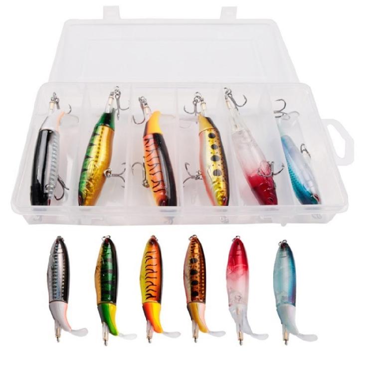 

6Pcs Floating Propeller Lure Topwater Fishing Lures Hard Baits With Rotating Tail Outdoor Fishing Accessories Enduring 1