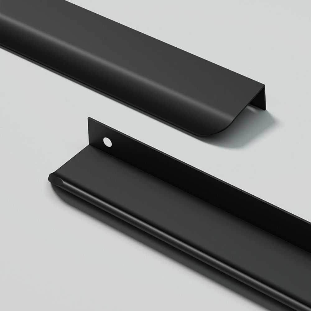 Aluminum Zinc Zinc Alloy Nvisible Cabinet Handles Morandi Color Embedded Wardrobe Handles  Drawer Handle