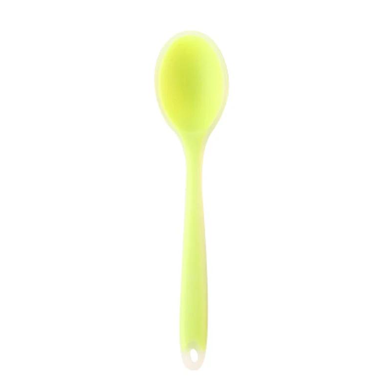 Colorful Silicone Spoon Heat Resistant Easy To Clean Non-stick Rice Spoons High Temperature Spoon Tableware Utensil Kitchen Tool