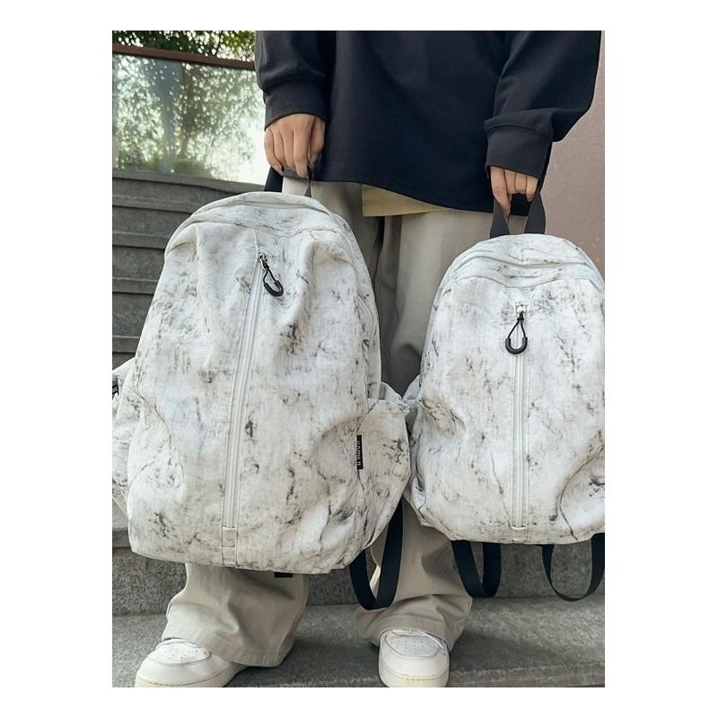 Classic Nylon Student Backpack With Design For School And College Use