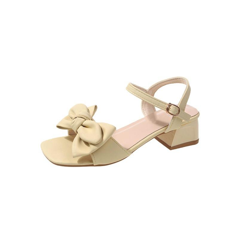 Summer Shoes Open Toe Sandals for Women's Sandals Single Shoes Women Shoes Elegant Sandals Sweet Shoes Bowknot