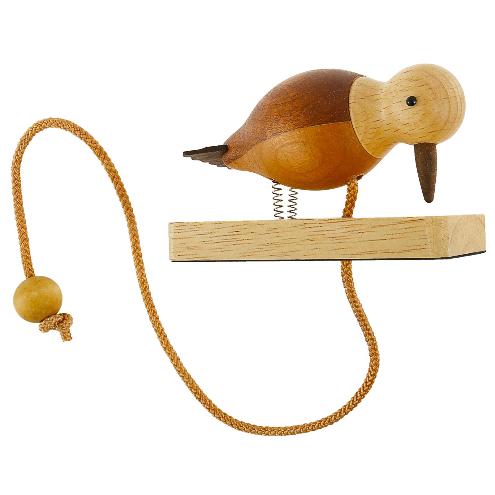 

1 Pc Woodpecker Door Knocker Retro Wooden Woodpecker Doorbell Creative Door Knocker with Pull Rope for Doors and Home Decoration