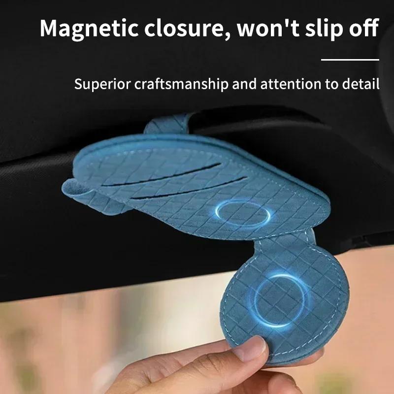 Car Sun Visor Organizer Pen Card Storage Clip Sunglasses Holder For Mercedes Benz AMG A C E Class W201 W210 W108 W204 W205 W203 ac1