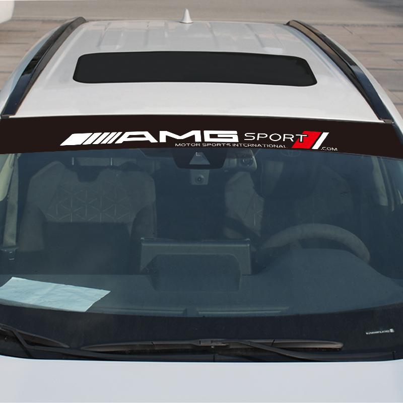 1Pcs Car Sticker Front Windshield Decorative Decals For Mercedes Benz AMG GLE GLS CLA GLC GLA W223 W213 W206 W205 W204 W212 W203