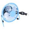 Mini Fan USB Portable Silent Aluminum Blade Home Office Desk Desktop Iron Crafts FansBlue
