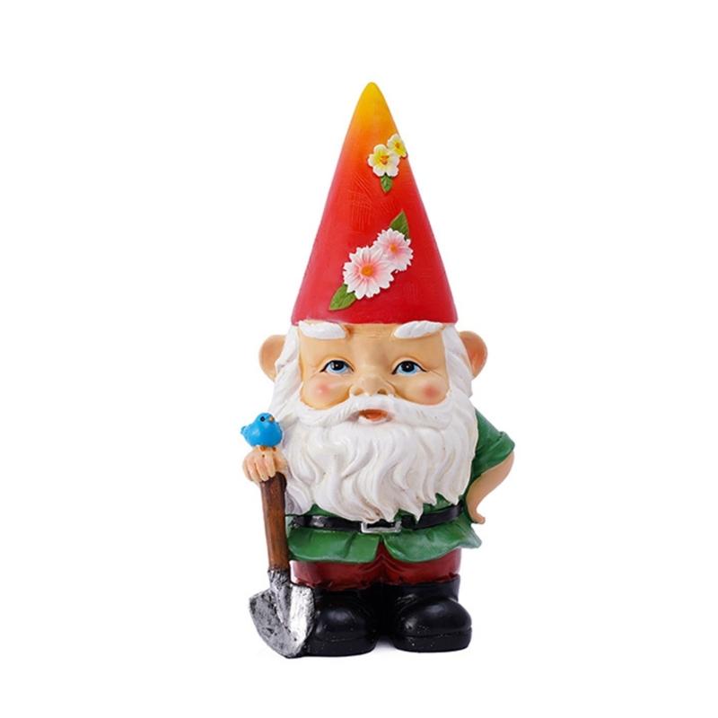 American Solar Resin Gnome Statue Art Crafts Desktop Decoration