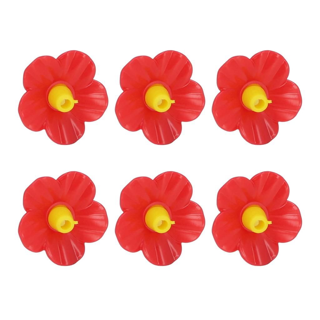 24pcs Hummingbird Feeders Replacement Flowers with Cleaning Brush for Outdoor Hanging Bird Feeder Pa