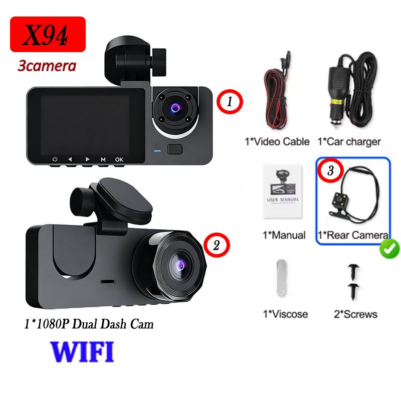 

Камера видеорегистратора автомобильная HD 1080P сенсорная ночное видение видеорегистратор транспортного средства АВТО DVR черный ящик регистратор водителя передняя и задняя видеокамера 64G