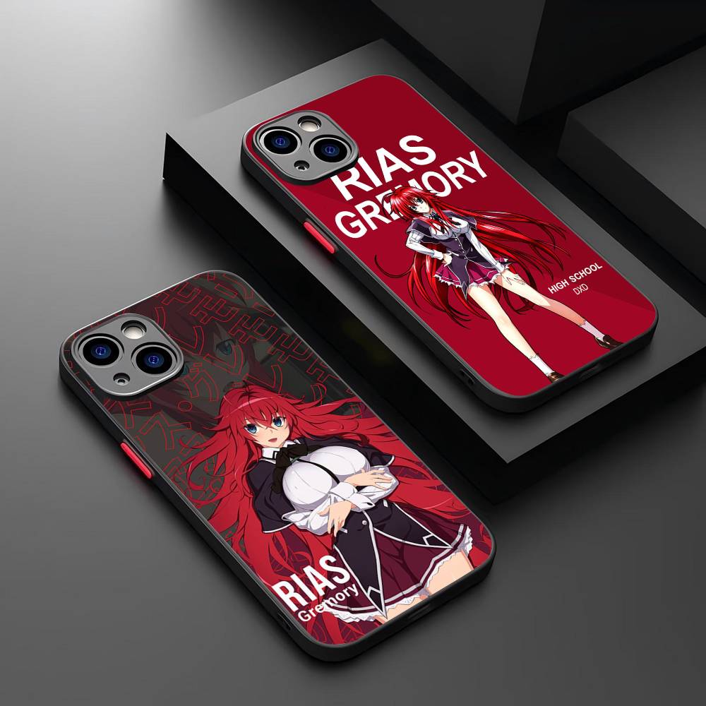DXD Rias Gremory Mobile Cell For iPhone 11 12 13 14 15 16 Pro Max Plus Matte Translucent Phone Cover