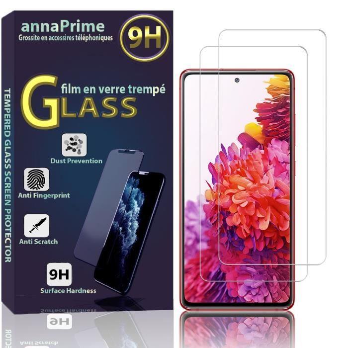 Film de protection - VCOMP - Samsung Galaxy S20 FE 2022 - Pack de 2 - Verre Trempé - Résistant aux rayures
