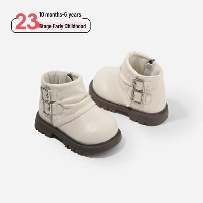 Stivali Invernali da Principessa per Neonati e Bambini Piccoli - Scarpe Basse in Pelle e Cotone per Camminare