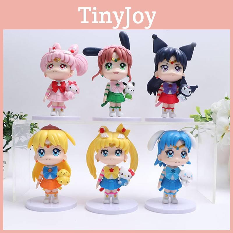 Exquisitely Designed Sailor Moon Figures Featuring Adorable Sanrio Characters In Vibrant Colors