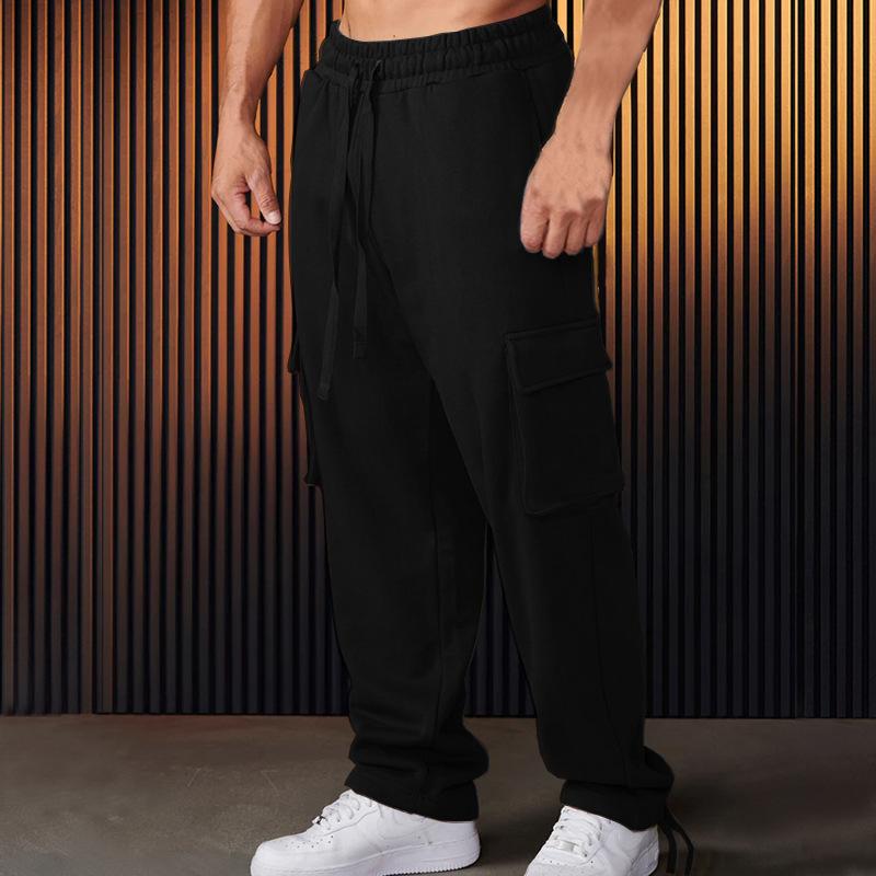 

New Arrival: Men s Thick-Knit Casual Trousers – Stylish Drawstring Sports Trousers in Plus Sizes XXXL чорний