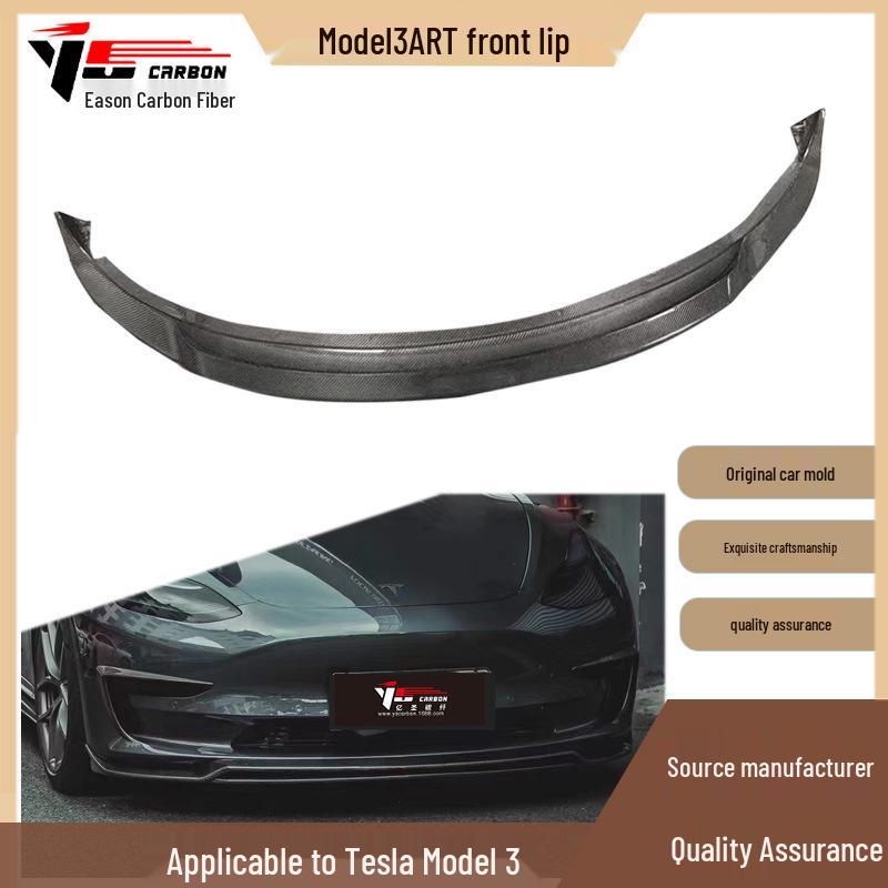2018-IN Tesla Model 3 ART-Style Carbon Fiber Front Lip Splitter