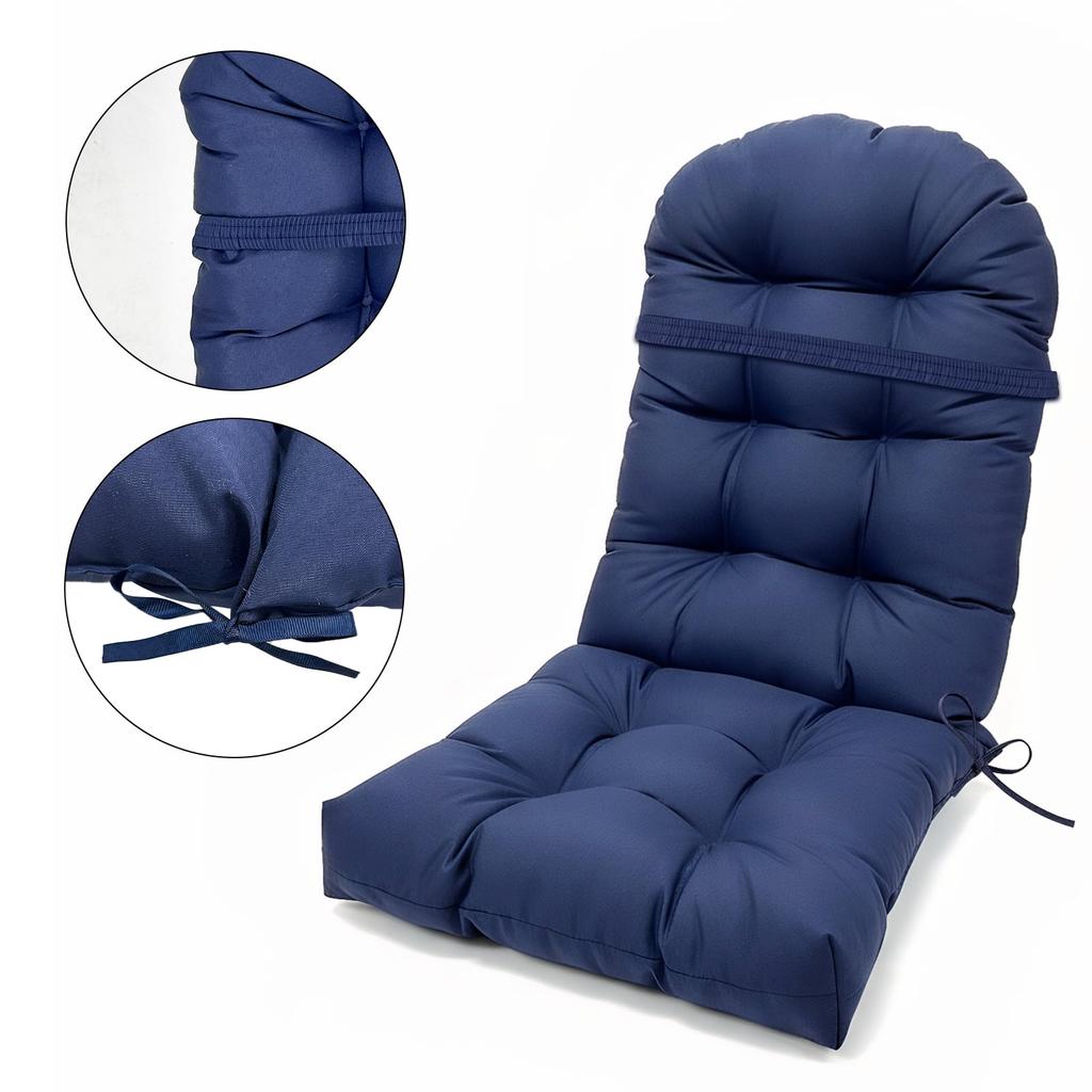 Cuscino per Sedia a Dondolo Adirondack, Spesso 44x20x4 Pollici, Cuscino Alto per Sedia da Patio, Cuscino Impermeabile per Seduta di Mobili da Esterno con Lacci