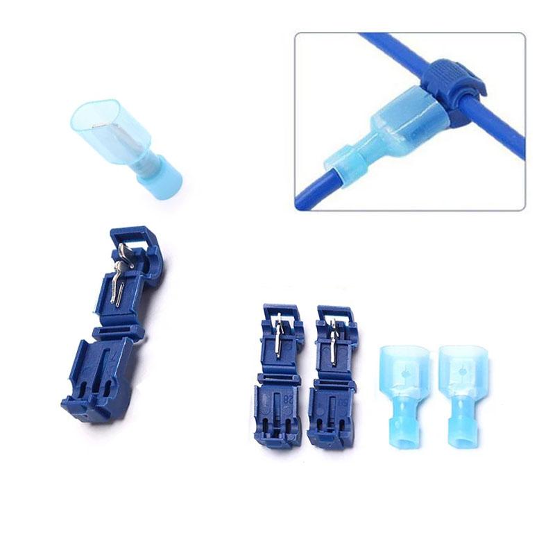 5 Set/bag T-Tap Wire Connectors Self-Stripping Quick Splice Electrical Wire Terminals Insulated Male Disconnect Spade Terminals