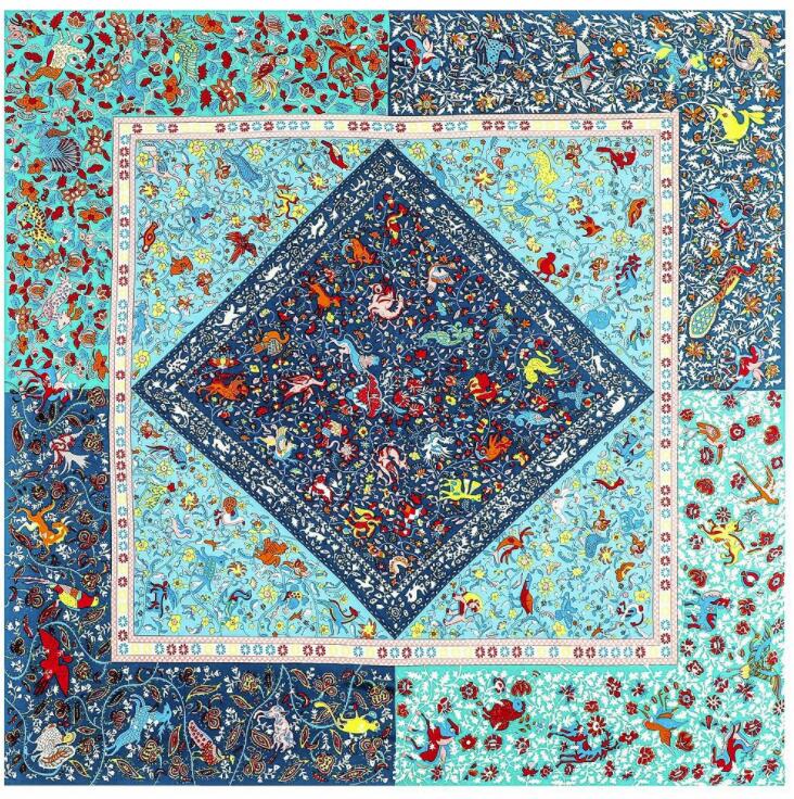 New Luxury Brand Silk Scarf Women Print Square Shawl Hijab Scarfs Female Fashion Shawls Scarves For Ladies 130*130cm