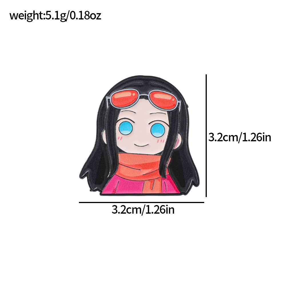 

Japanese anime ONE PIECE metal badge King of Navigation Luffy Sauron Sanji alloy brooch pin