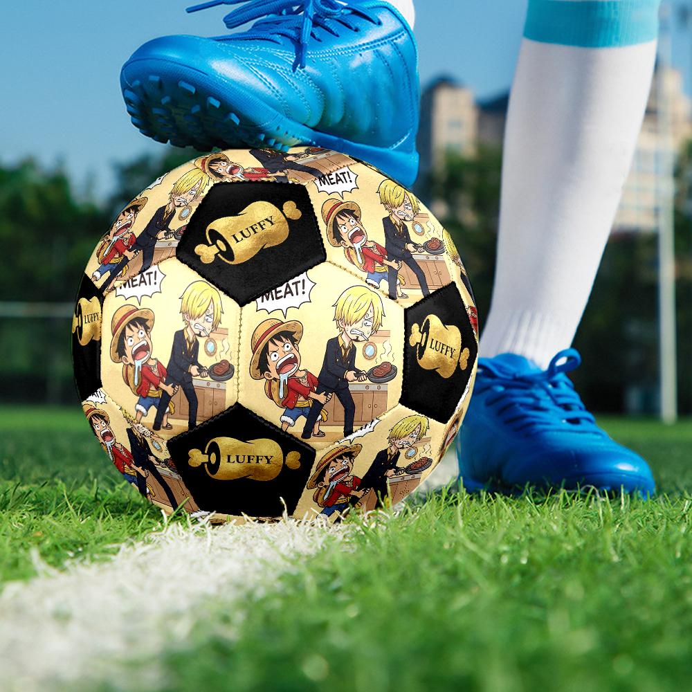 1pc One Piece Football Soccer Ball Size 5 Indoor Soccer Ball Fashion Colorful Backyard Game -Great For Sports Fans Gift HE18