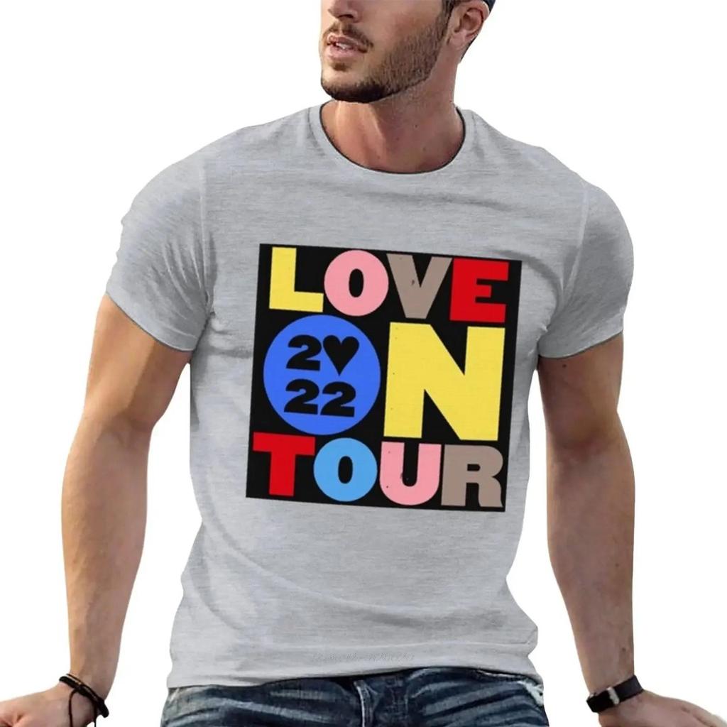 Love On Tour 2022 TShirt Summer Men Clothing Tees Summer Fashion Cotton Tshirt Oversized Fitness T Shirt Oneck Casual Tops