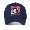 Live Fast! Eat Trash! funny hat  Hot Sale New Hip hop hats For Men Cotton Dad Hat summer Mesh Breathable hats