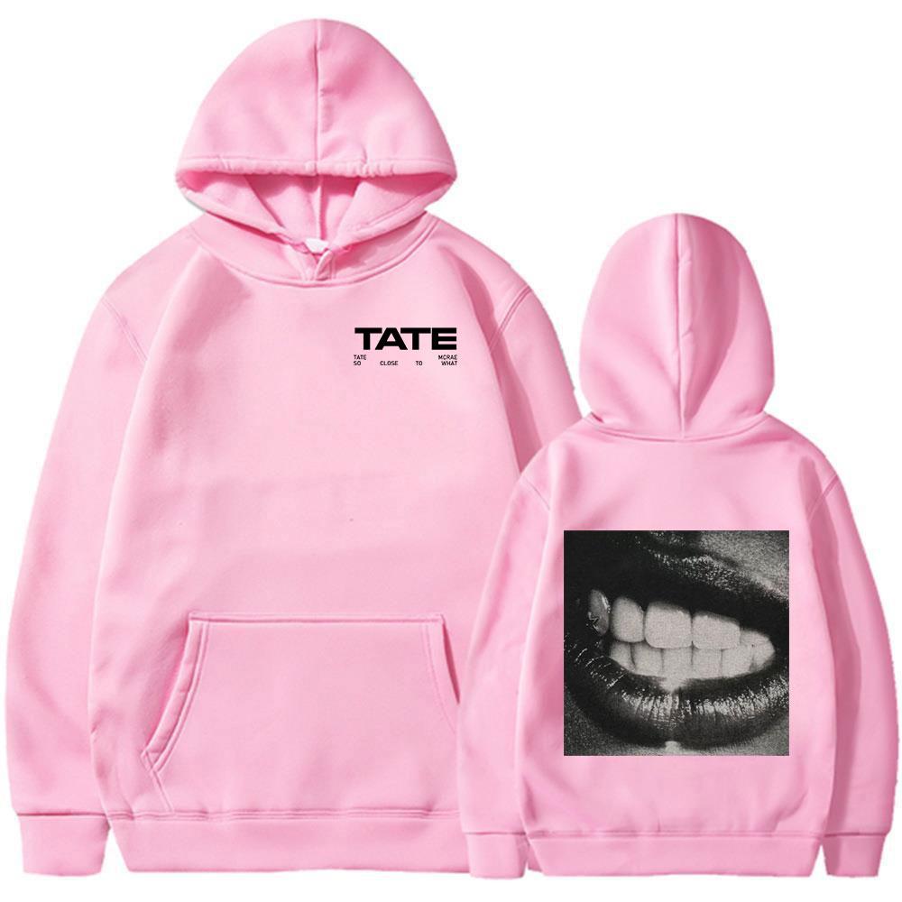 Tate McRae Tak Blisko Czegoś Bluzy 2025 Nadruk Nowego Albumu Bluzy z Kapturem Odzież Męska Damska Polarowa Codzienna Wciągana Streetwear