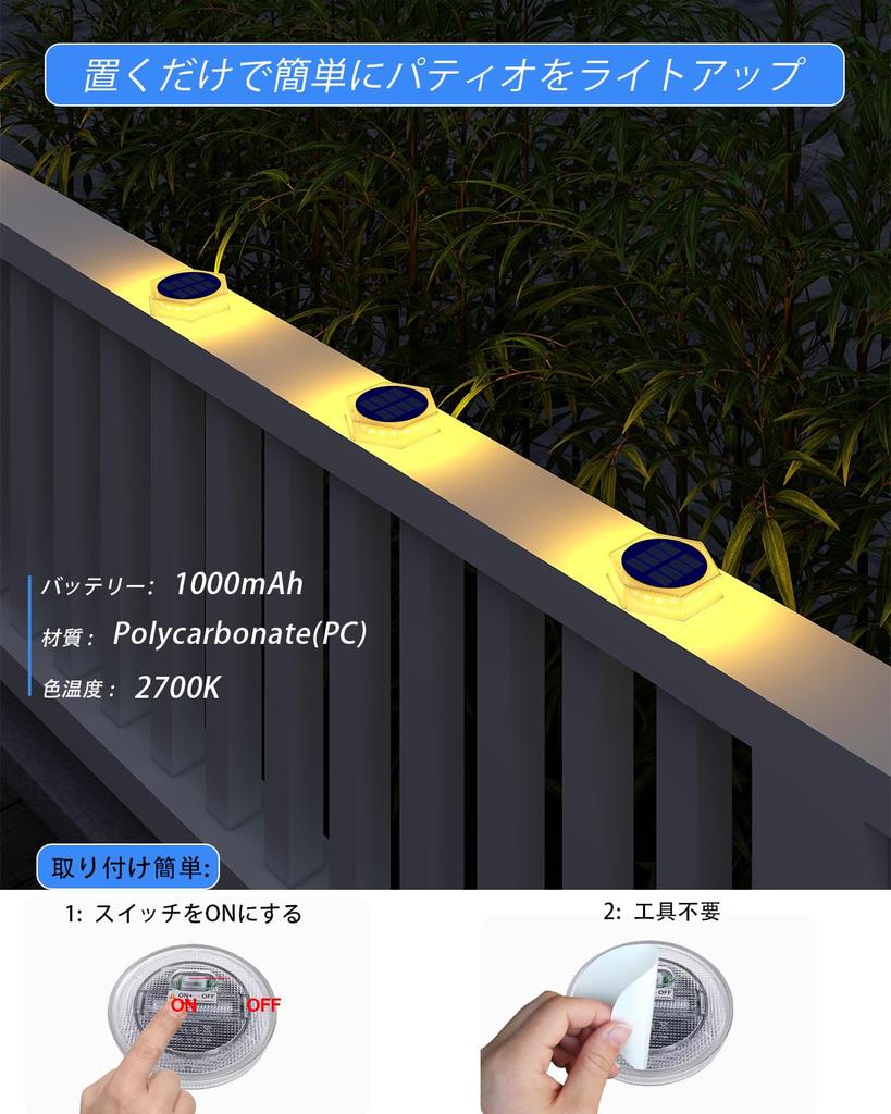 Recessed Garden Outdoor LED Solar Solar Ground Lights with Auto Solar Panel Easy Set of IP68 Perfect for and Driveways Lights, Lights, On/Off,