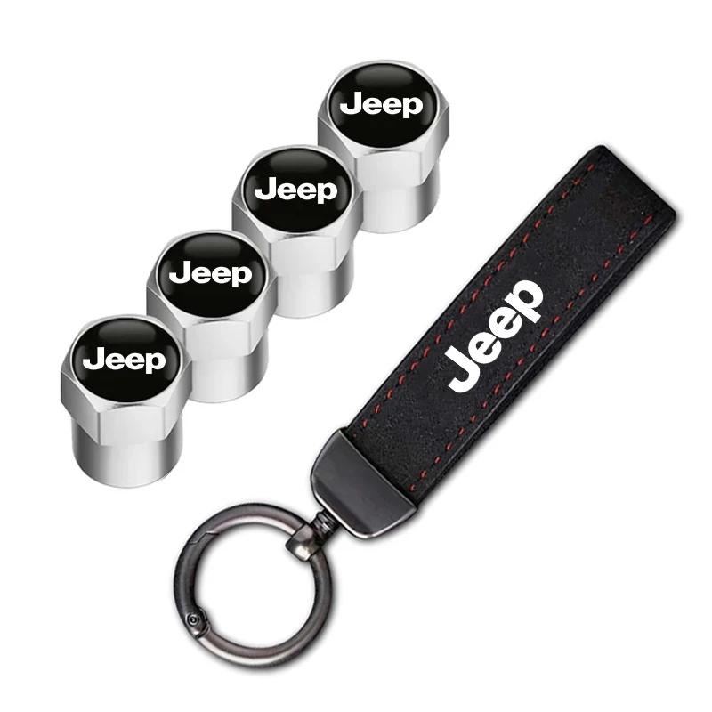 Für Jeep Auto Reifen Rad Ventilkappen Abdeckung/Auto Schlüsselanhänger Ring Schlüsselanhänger Für Jeep Wrangler Grand Cherokee Avenger Compass Wagonee