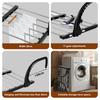 Stainless Steel Balcony Hanger Shoe Rack Foldable 42-72CM Extendable Radiator Clothes Drying Shelf Guardrail Hanging Organizer