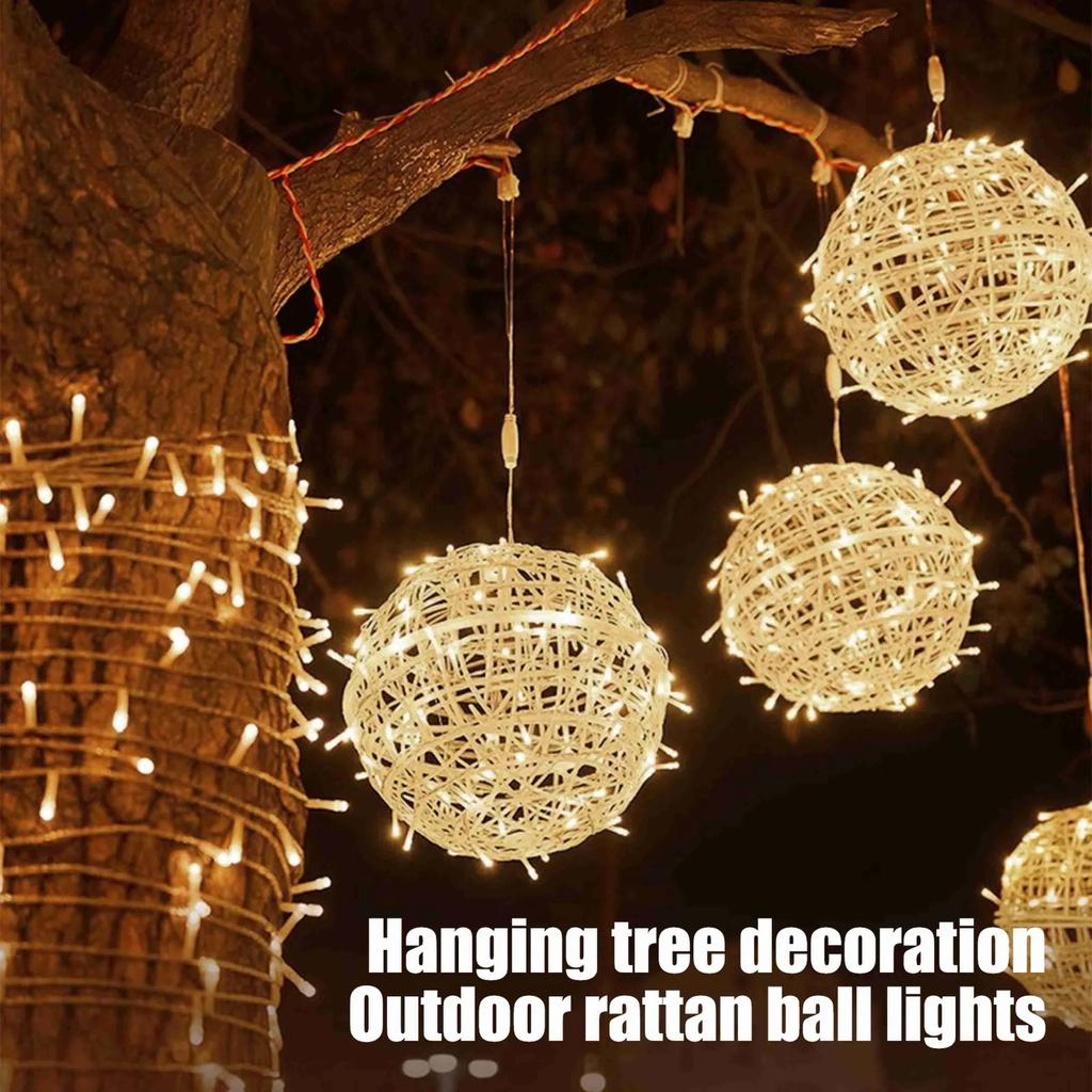 Solar Christmas Ball Lights For Tree Outdoor, Globes Lights,String Lights Outside For Window Garden Yard Porch Wedding Party Decorations