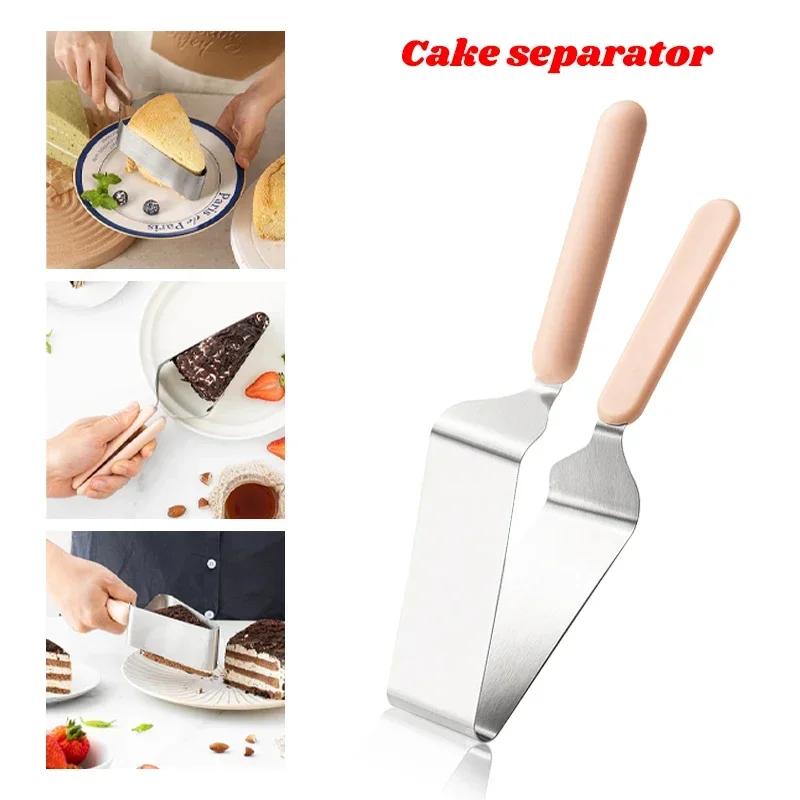Hot Stainless Steel Cake Slicer Cutter Triangular Separator Adjustable Device Mold Cake Clip Decorating Bakeware Kitchen Bakery