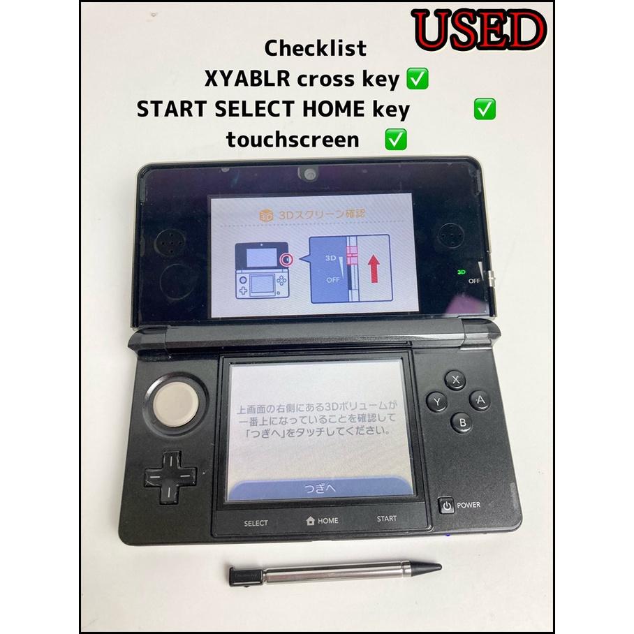Nintendo 3DS CTR-001[JP Region Locked] (Flare Red , Pink, Blue ,Yellow,Black, White) &  Charger Stylus, Tested Fully Working)