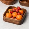 Set di Piatto Snack e Piatto da Contorno in Legno di Acacia: Piatti Divisi per Frutta, Dessert, Insalata e Bambini