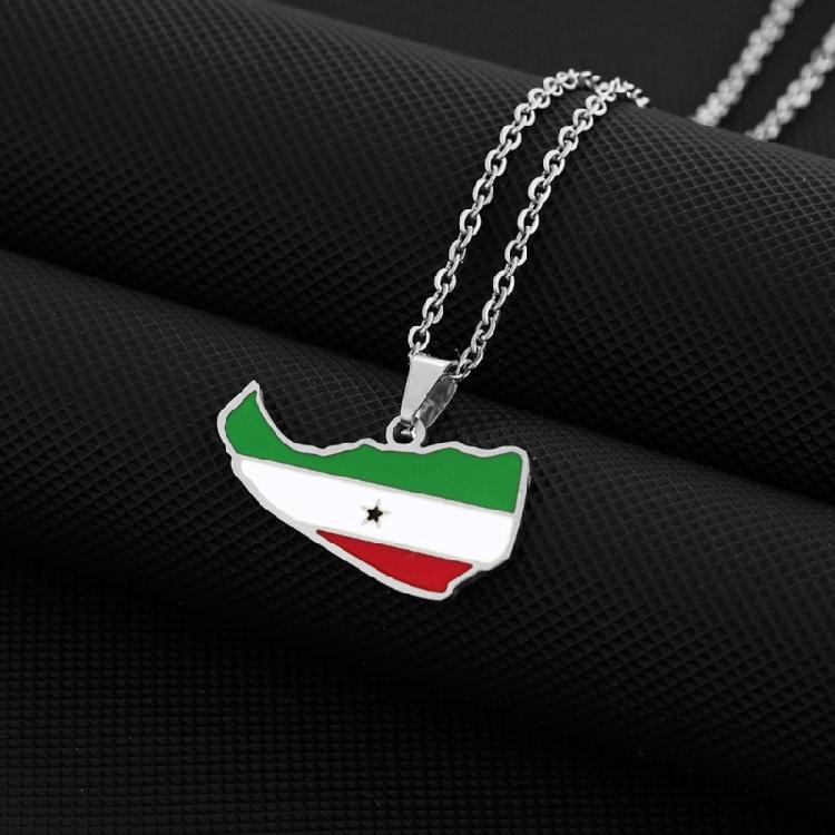 Map Necklace Somaliland Flag Pendant Necklaces Jewelry Gift National Style