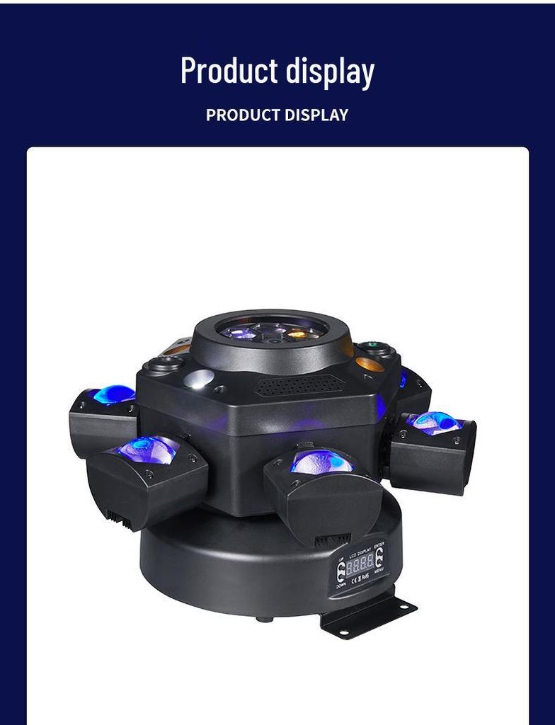 Vajra Laser Beam Light: HD Lens Colorful Six-Armed Light Bar for KTV Atmosphere