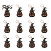 12 Pcs Halloween LED Pumpkin Lantern, Spooky Hanging Lighted Pumpkin Light with Witch Hat for Indoor Outdoor Home Party Decor