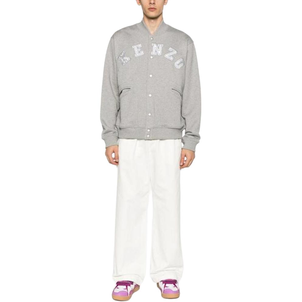 KENZO Academy Button Up Bomber Jacket FD65SW1024MV-94