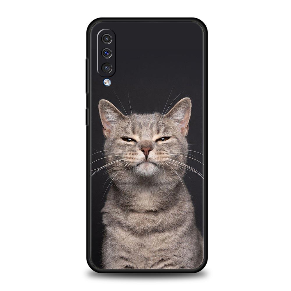 Kawaii Love Cat Phone Case For Samsung Galaxy A56 A36 A26 A34 A17 A16 A06 A14 A12 A54 A72 A70 A24 A22 A20e A52 A50 A40 A32 Cover