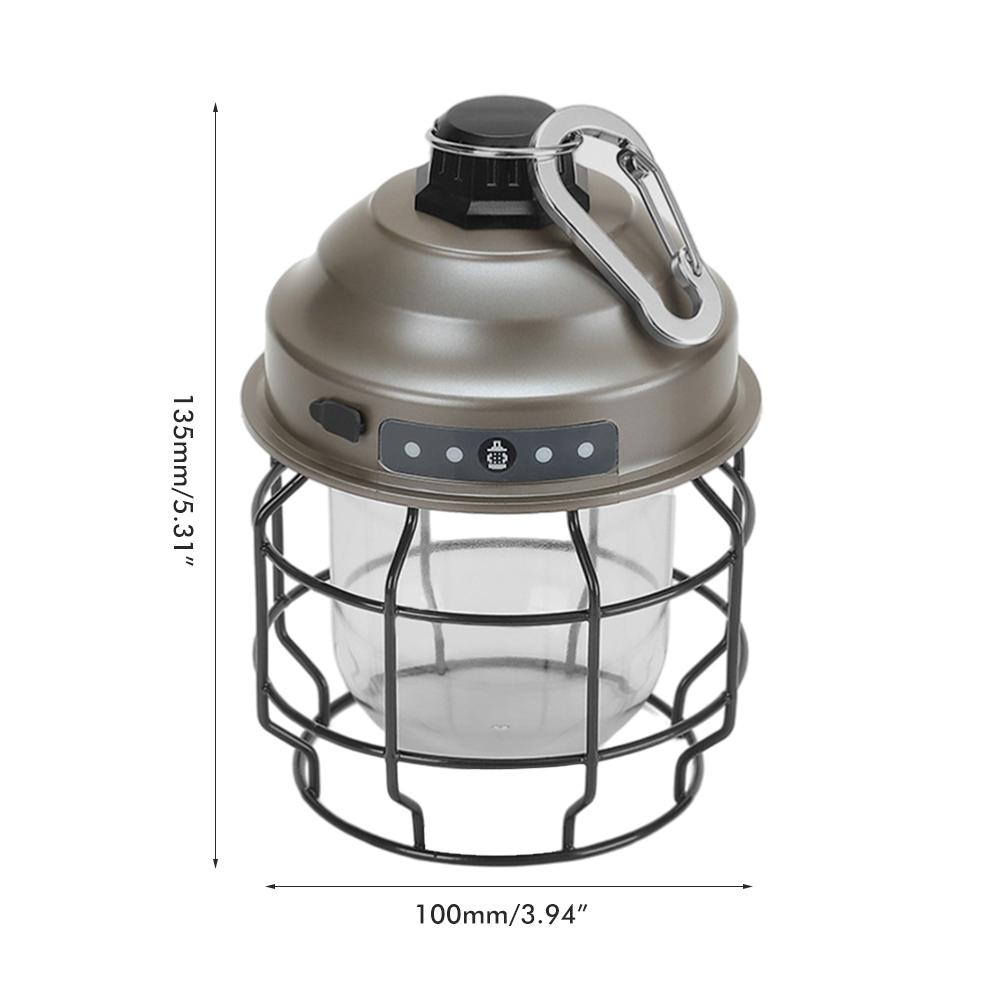 Outdoor Hanging Camping Lanterns Rechargeable Tent Light Vintage Lantern Portable Lamp for Yard Patio Garden Party