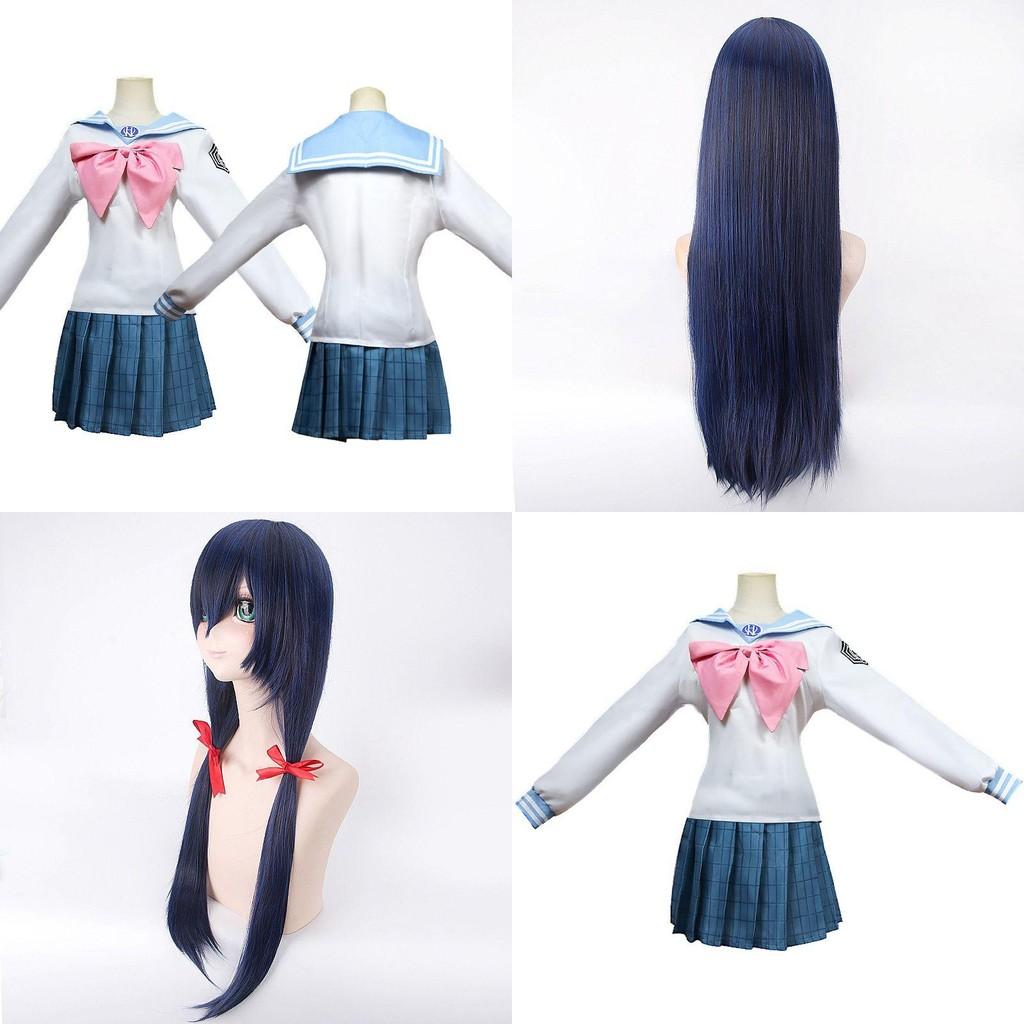Stylish Sayaka Maizono Danganronpa Anime Uniform Costume Cosplay Suit With Wig