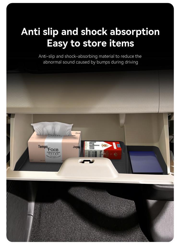 Silicone Glove Box Organizer Mat for 2024 Honda N-BOX JF5/JF6 Models