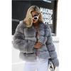 New Fashion Fox Hair Imitation Coat Women's Thermal Slim Coat