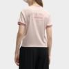 Fila Original Letter Print Round Neck Short Sleeve T-Shirt Women Tops Gray Pink F11W529112F-PK