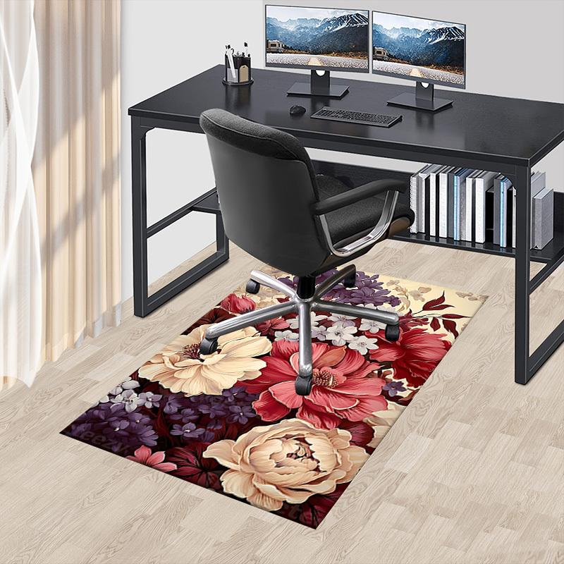 1PC Floral Pattern Carpet Ultra Soft, Thick & Absorbent, Non Slip Machine Washable Mat for Entryway