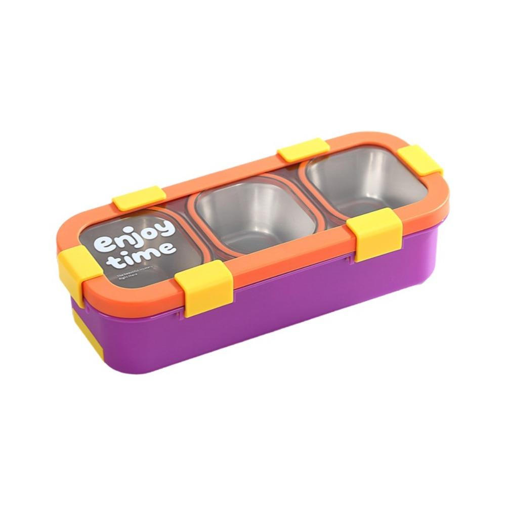 Eco Friendly Stainless Steel Lunch Box Removable Divided Lunch Box Travel Food Tray  Picnic