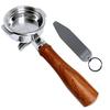 NEOUZA 58mm Espresso Portafilter for E61 Coffee Machines, Non-Pressurized Basket, Double Spout, and Basket Removal Tool